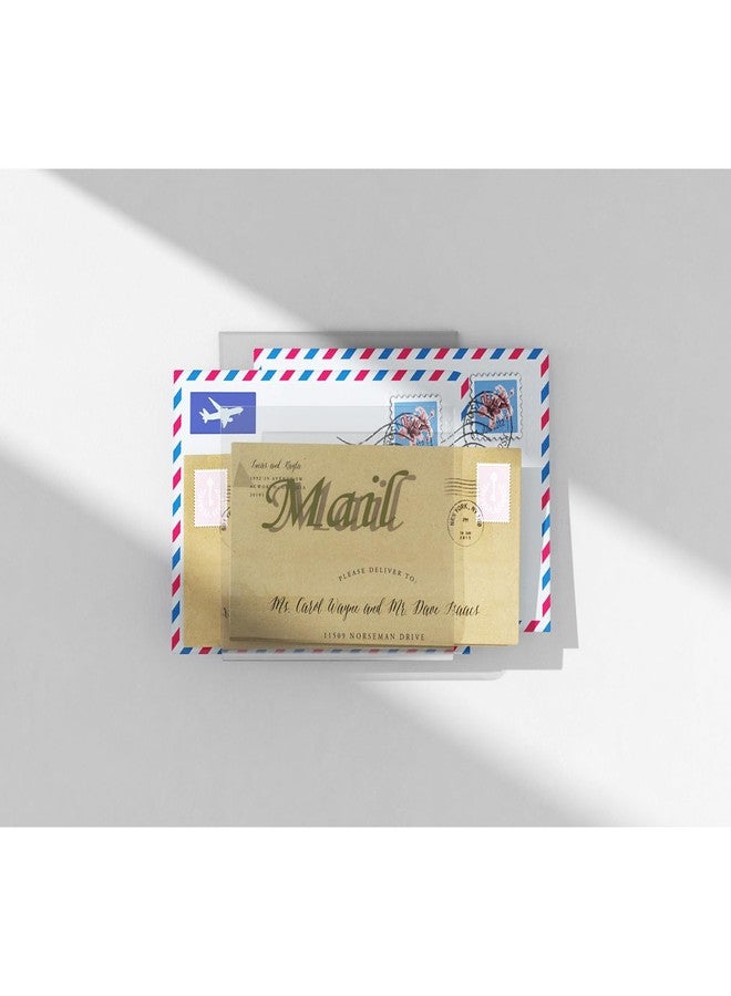Cociat Acrylic Mail Holder for Wall Clear Hanging 6.6x2.2 Inch Mail Organizer Wall Mounted File Holder - Image 5