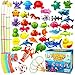 Goody King Magnetic Fishing Game Pool Party Pole Rod Net Bathtub Outdoor Indoor Carnival Party Water Table Fish 4 Players Gift Age 35 6 48 Large - Image 4