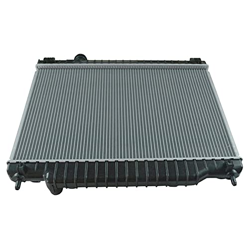 TRQ Radiator Assembly Aluminum Compatible with 04-07 Buick Rainier 06-09 Chevrolet Trailblazer 03-06 Trailblazer EXT 05-09 GMC Envoy Envoy XL 04-05 Envoy XUV Isuzu Ascender Saab 9-7x CU2563 GM3010421 - Image 3