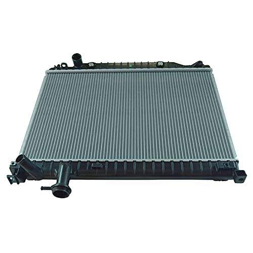 TRQ Radiator Assembly Aluminum Compatible with 04-07 Buick Rainier 06-09 Chevrolet Trailblazer 03-06 Trailblazer EXT 05-09 GMC Envoy Envoy XL 04-05 Envoy XUV Isuzu Ascender Saab 9-7x CU2563 GM3010421 - Image 5