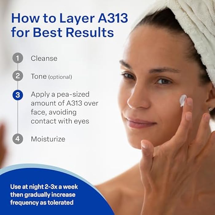 A313 كريم الوجه الخفيف فيتامين أ (ريتينويد) من صيدلية A313 الفرنسية لمكافحة الشيخوخة، تقليل التجاعيد، منع ظهور حب الشباب، والتصبغ المفرط - العناية بالبشرة لبشرة ناعمة ومشرقة - 50 جرام - Image 5