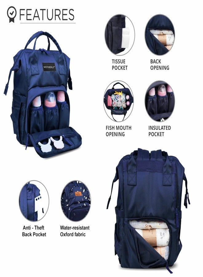 Motherly BudgetBee Diaper Bag for Mothers for Travel, Maternity Bag for Newborn Baby, Mother Travelling Bag, Multiple Pocket Water Resistant Hospital Bag for mom(Navy Blue) - Image 4