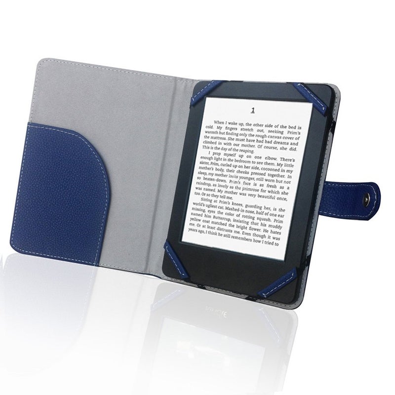 ENJOY-UNIQUE Book Style Litch Pu Leather Case Cover for 6" ebook Reader Case Cover for Sony/kobo/Pocketbook/Nook/tolino 6inch ebook Reader (Blue) - Image 3
