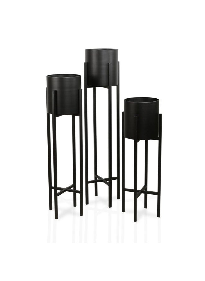 Flower Planter With Stand, Black – Medium - pzsku/Z6B13A3E82EBDE58066B0Z/45/_/1718294394/c6b23cd9-5003-488d-8146-60196b6c456e