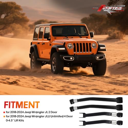 Autoptzxd Adjustable Front Upper/Lower Control Arms for 2018-2024 Jeep Wrangler JL 0-4.5" Lift kits Suspension Control Arm(SET OF 4) - Image 2