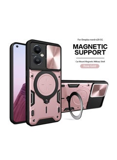 Generic OPPO A96 5G/ OPPO Reno 7Z 5G/ OPPO Reno 7 LITE/ OPPO Reno 8 Lite 5G/ OnePlus Nord N20 5G Case Cover, Slide Camera Lens Cover, 360°Rotating Kickstand Ring, Bumper Shockproof Case 