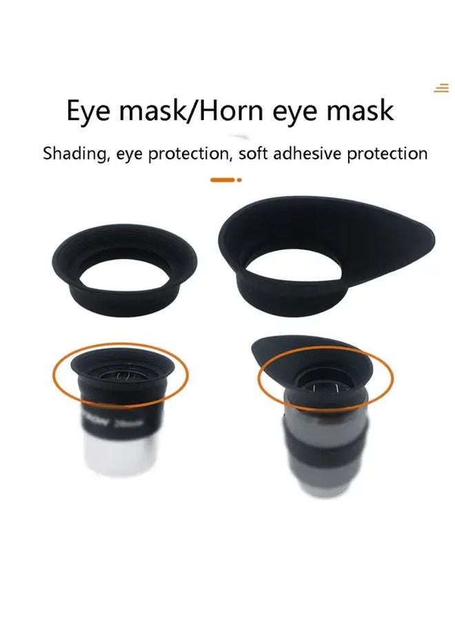 Rubber Telescope Eye Mask with Horn Attachment Soft Adhesive Shading Protection Outdoor Observation Gear - Image 2