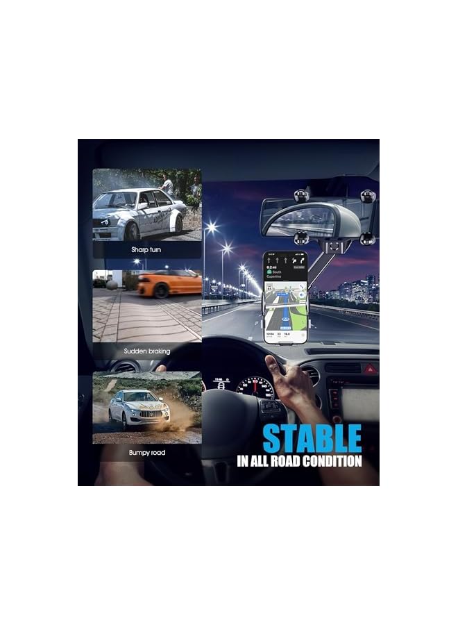 Green Tiger Rear View Mirror Phone Holder, 360° Rotatable and Retractable Car Phone Holder Universal Rearview Car Phones Mount for All Mobile Phones - Image 4