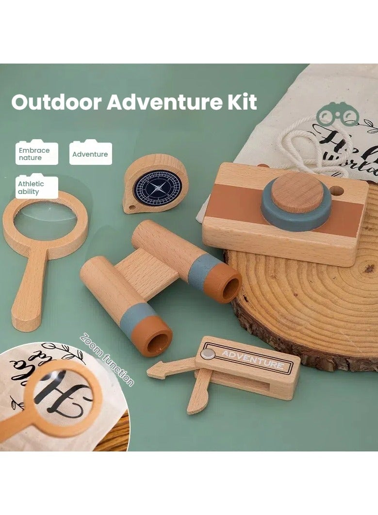 general Outdoor Insect Observation Set for Kids with Simulation Binoculars Camera Exploration Playhouse Compass and Magnifying Glass Set - Image 1
