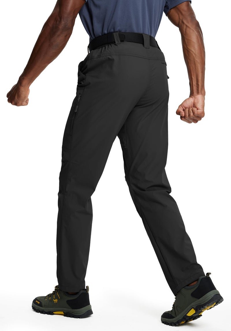 Zoofly Mens Work Cargo Pants Waterproof Lightweight Nylon Flex Tactical Pants for Men Quick Dry Comfortable Outdoor (Black, 36W*30L) - Image 2