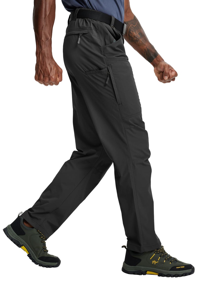 Zoofly Mens Work Cargo Pants Waterproof Lightweight Nylon Flex Tactical Pants for Men Quick Dry Comfortable Outdoor (Black, 36W*30L) - Image 1