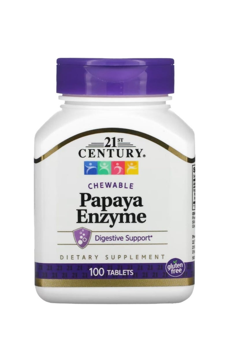 21st Century Papaya Enzyme Chewable Tablets 100 Tablets - Image 1