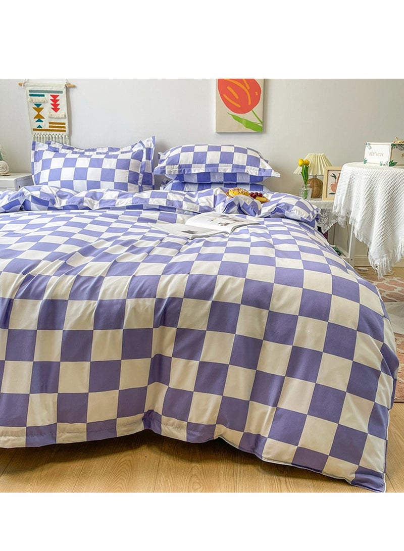 Sharpdo Four-piece bedding set microfiber soft quilt set with 1 quilt cover, 1 flat sheet and 2 pillowcases 1.8m bed（180*220cm） - Image 1