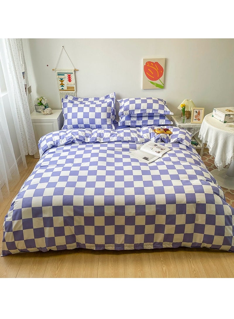 Sharpdo Four-piece bedding set microfiber soft quilt set with 1 quilt cover, 1 flat sheet and 2 pillowcases 1.8m bed（180*220cm） - Image 2