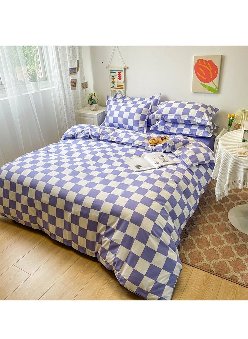 Sharpdo Four-piece bedding set microfiber soft quilt set with 1 quilt cover, 1 flat sheet and 2 pillowcases 1.8m bed（180*220cm） - Image 3