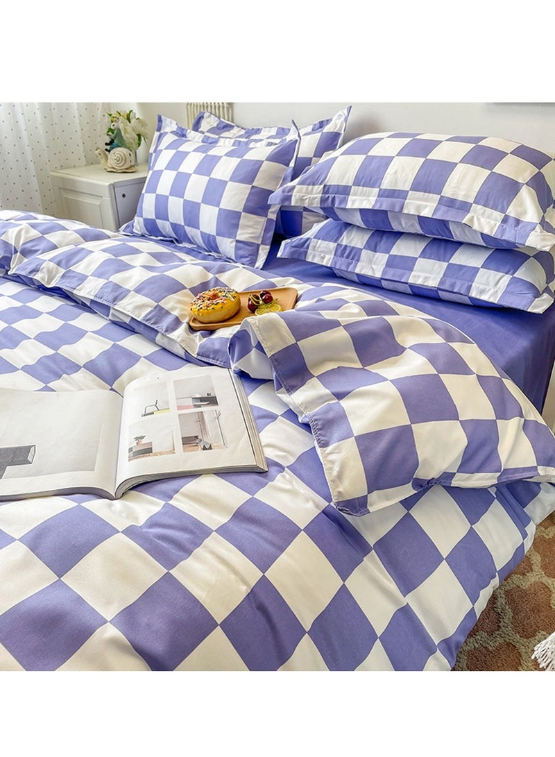 Sharpdo Four-piece bedding set microfiber soft quilt set with 1 quilt cover, 1 flat sheet and 2 pillowcases 1.8m bed（180*220cm） - Image 4