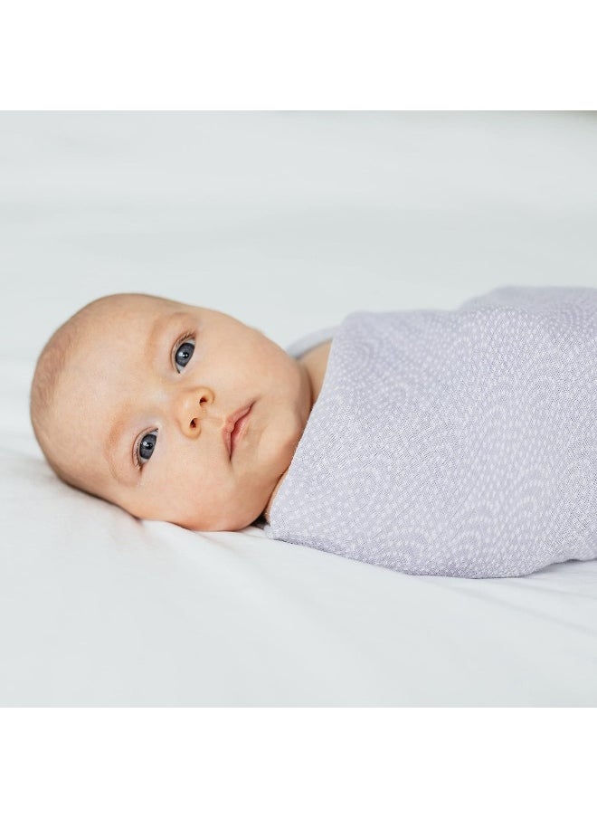aden + anais aden + anais Essentials Swaddle Blanket, Muslin Blankets for Girls & Boys, Baby Receiving Swaddles, Newborn Gifts, Infant Shower Items, Toddler Gift, Wearable Swaddling Set, 4 Pack, Damsel  - Image 5