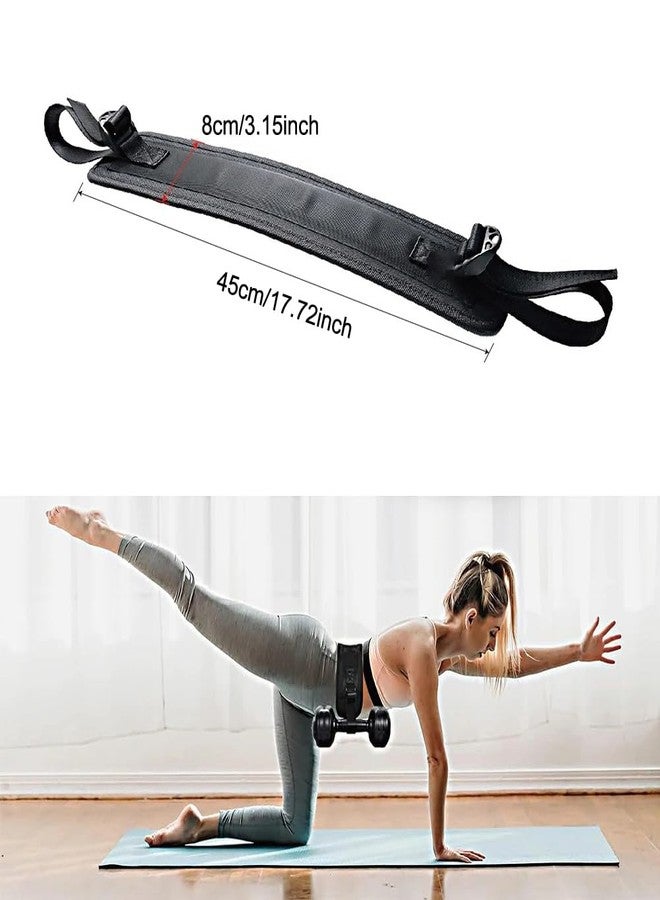 SquEqu Hip Thrust Belt WITHOUT Dumbbell Booty Belt Non-Slip Padded Glute Trainer Weighted Belts for Dumbbells Kettlebells Bumper Plates Weight Glute Workout Lower Body Strength Training Exercise Home Gym Plank - Image 2