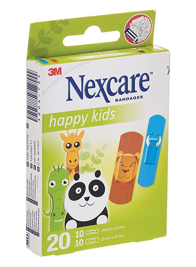 3M Nexcare Happy Kids Bandage Cool Assorted 20'S - Image 1