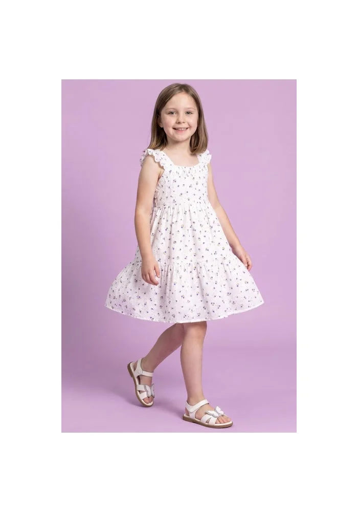 أر أند بي Printed Sleeveless Tiered Dress