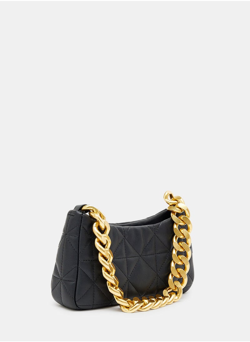 MANGO - Quilted Chain Shoulder Strap - Image 1