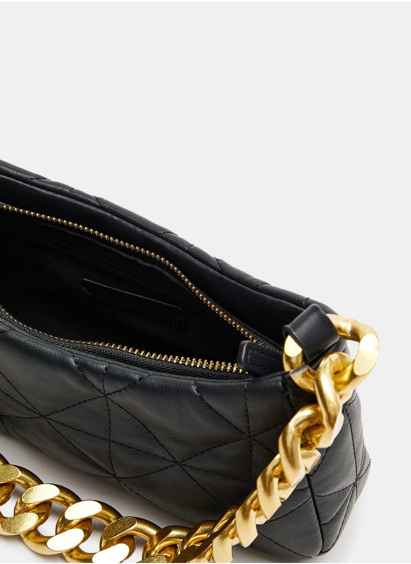 MANGO - Quilted Chain Shoulder Strap - Image 1