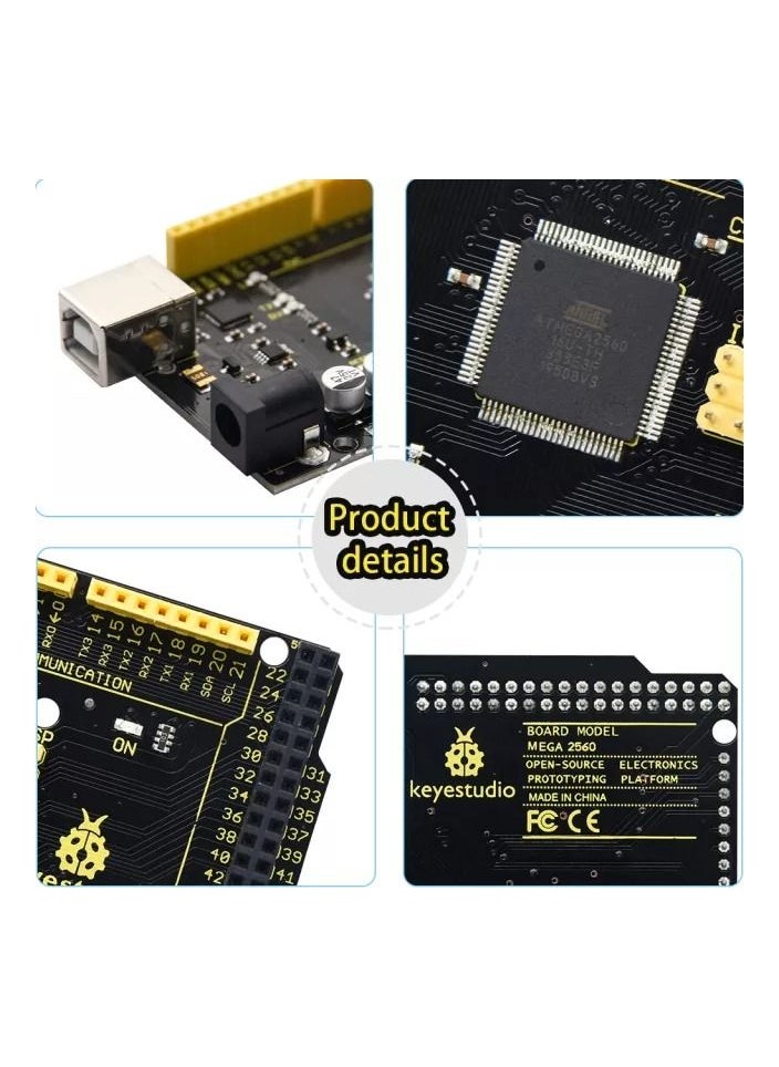 Keyestudio - MEGA 2560 R3 Development Board With USB Serial Chip CP2102 - Image 1