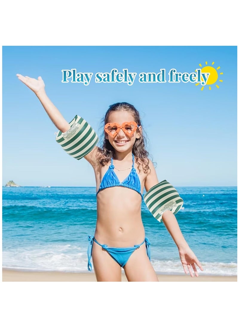 Inflatable Swim Arm Bands, Floatation Sleeves for Kids, Toddlers, and Adults (Set of 4) - Perfect for Safe Swimming and Water Fun! - Image 3