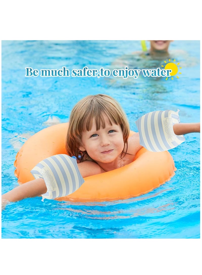 Inflatable Swim Arm Bands, Floatation Sleeves for Kids, Toddlers, and Adults (Set of 4) - Perfect for Safe Swimming and Water Fun! - Image 2