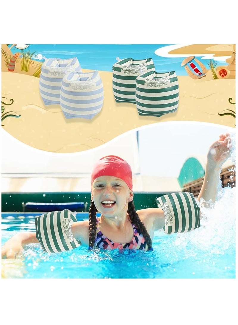 Inflatable Swim Arm Bands, Floatation Sleeves for Kids, Toddlers, and Adults (Set of 4) - Perfect for Safe Swimming and Water Fun! - Image 4
