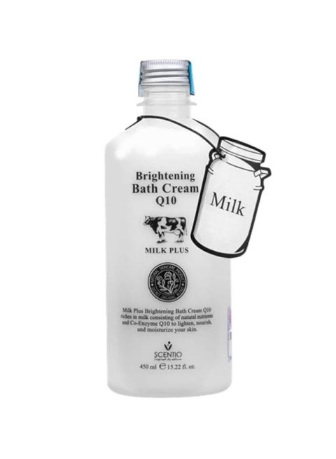 Bright And White Milk Plus Q10 Skin Lightening Shower Cream  450ml