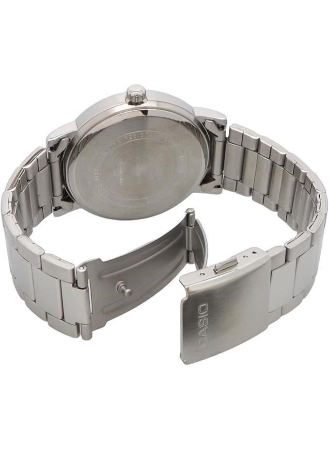 CASIO Mens White Dial Stainless Steel Watch - MTP-E335D-7EVDF - Image 5