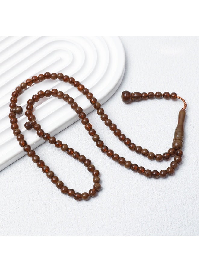 NIBEMINENT 99 Muslim Prayer Beads Dark Brown/6mm