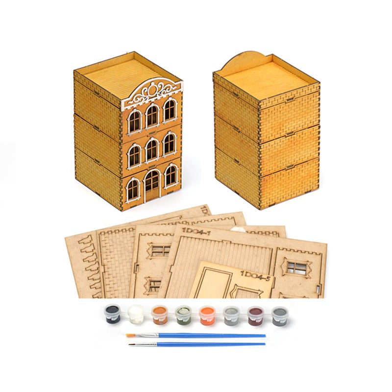 1 72 نموذج منزل كيت ديوراما فريدة هدية الديكور البناء لغز 3D العمارة الخشبية DIY - Image 3