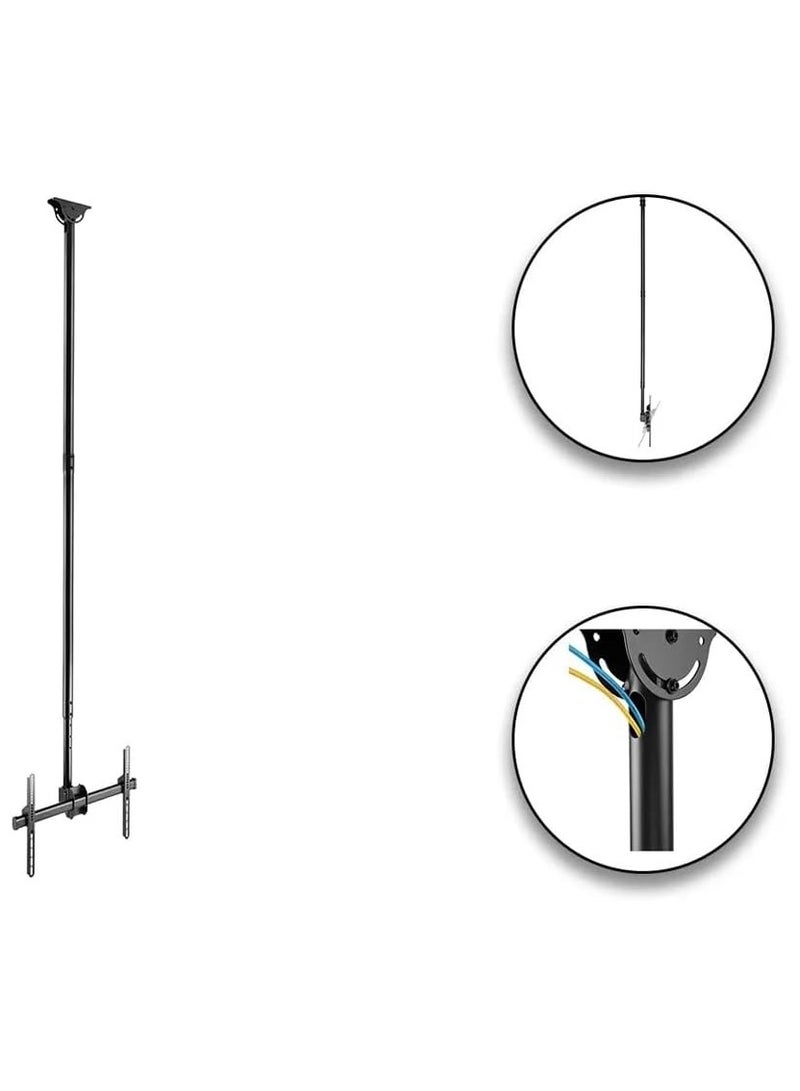 Skilltech SH 643C Ceiling Mount for 26"-75" LED LCD Screens, VESA 600x400, Adjustable Drop 2.5m–3m, 50kg Load Capacity – Black - Image 2