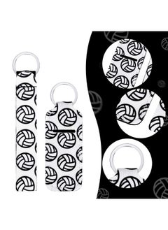 Patelai 20 Pcs Volleyball lipstick Holder Keychains Lanyard Set, Include Lipstick Holder Keychains Volleyball Pattern Sport Theme Portable Lipstick Holder and Wristlet Keychain Lanyard for lipstick(White)  - Image 3