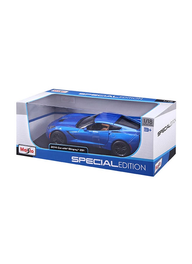 Maisto - 1:18 Special Edition Corvette Stingray Z51 Matte Blue Officially Licensed Scaled Replicas of Collectible Diecast Metal Models with Exquisite Interior and Exterior Detailing for All Age. - Image 1