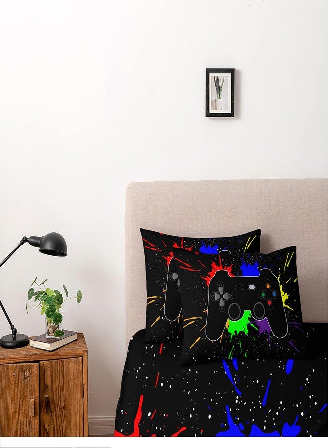 Elnonthy Gaming Duvet Cover Set, Full Size, Boys Gamer Bedding Set, 3 Piece with 2 Pillow Shams - Image 2