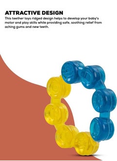 BAYBEE Water Filled Silicone Teether For Baby Bpa Free Food Grade Silicone Teether For Babies To Soothe Their Gums Baby Chewing Toy Teething Toy Baby Teether For 6 To 12 Months Baby Infant Pack 2  - Image 3