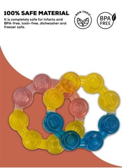 BAYBEE Water Filled Silicone Teether For Baby Bpa Free Food Grade Silicone Teether For Babies To Soothe Their Gums Baby Chewing Toy Teething Toy Baby Teether For 6 To 12 Months Baby Infant Pack 2  - Image 5