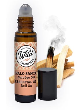 mEssentials Wild Essentials Palo Santo Essential Oil Roll On 10ml Cleansing Purifying Relaxing 100 Pure Premium Grade Essential Oils Organic Jojoba Oil Ready to Use Moisturizer All Natural 
