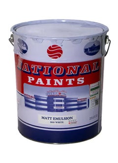 NATIONAL PAINTS National Paints Matt Emulsion Paint White 18L – Smooth Interior Wall Finish 
