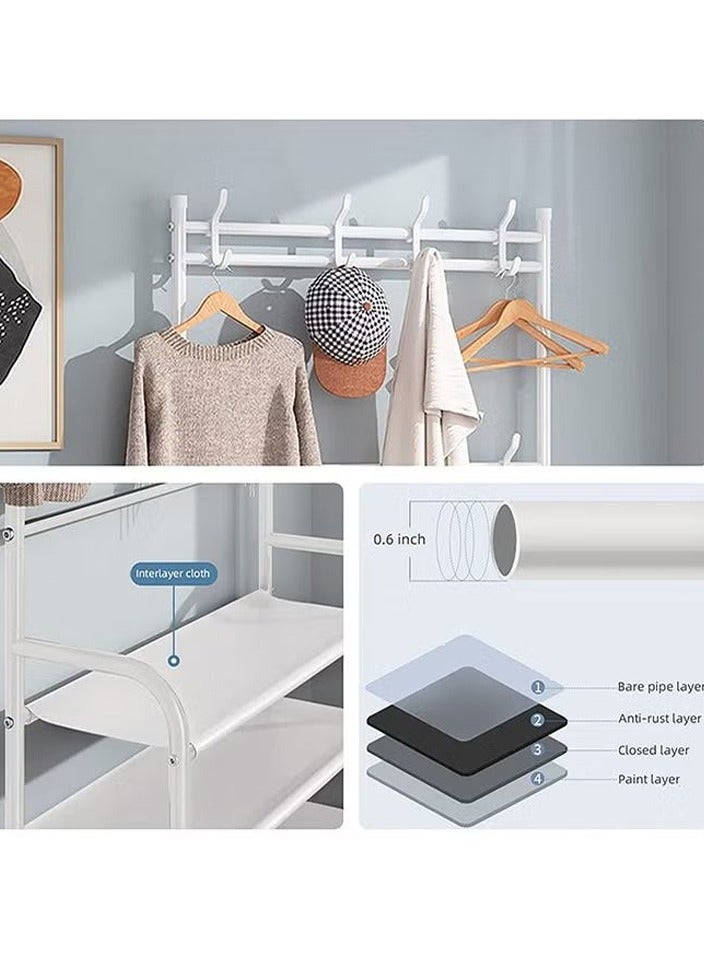 بلومنغ تايم رف داخلي متعدد الوظائف للأحذية والقبعات مكون من 5 طوابق ، رف تخزين ، تخزين كبير السعة ، أبيض - Image 3