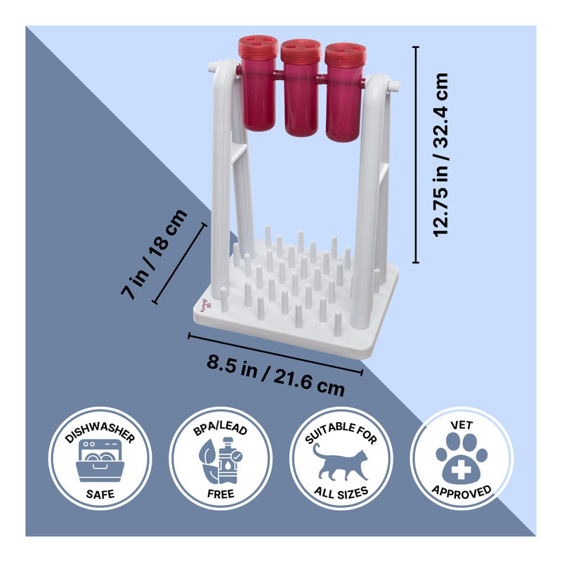 TRIXIE Cat Activity Turn Around Strategy Game, Slow Feeder, Interactive, Treat Toy, All Breed Sizes 9 x 7 x 13 in. - Image 5