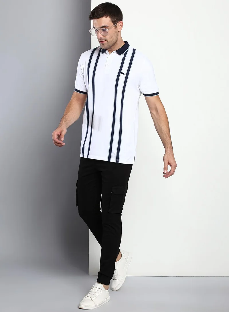 دينيس لينغو بنطلون كارغو رجالي أسود بقصة ضيقة متدرجة - متين وعملي