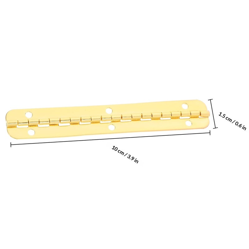 4Pcs Small Decorative Metal Piano Hinges 100x15mm For Wooden Jewelry Boxes Craft - Image 3