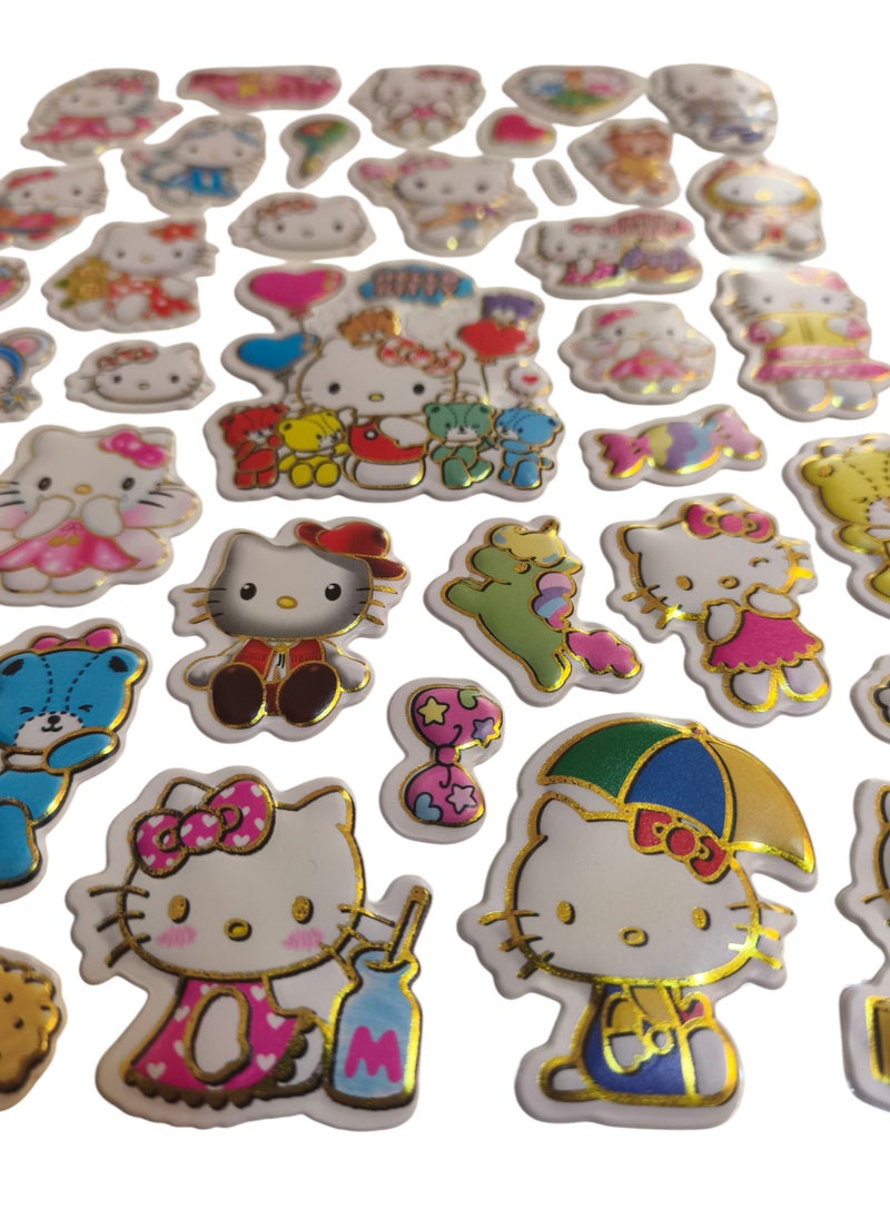 Generic - 4 Sheets of 3D Stickers Different Shapes of Stickers for Kids - Image 1