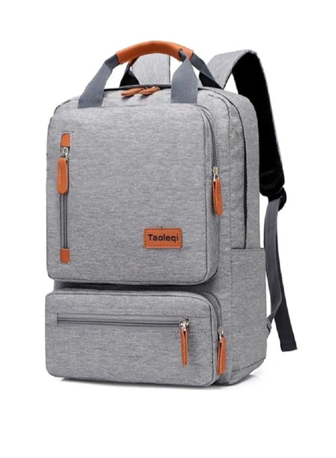 DUNISO Anti Theft Travel Backpack Casual Man Business Computer Backpack Light 15 inch Laptop Bag Light Grey (45*28*20cm) - Image 1