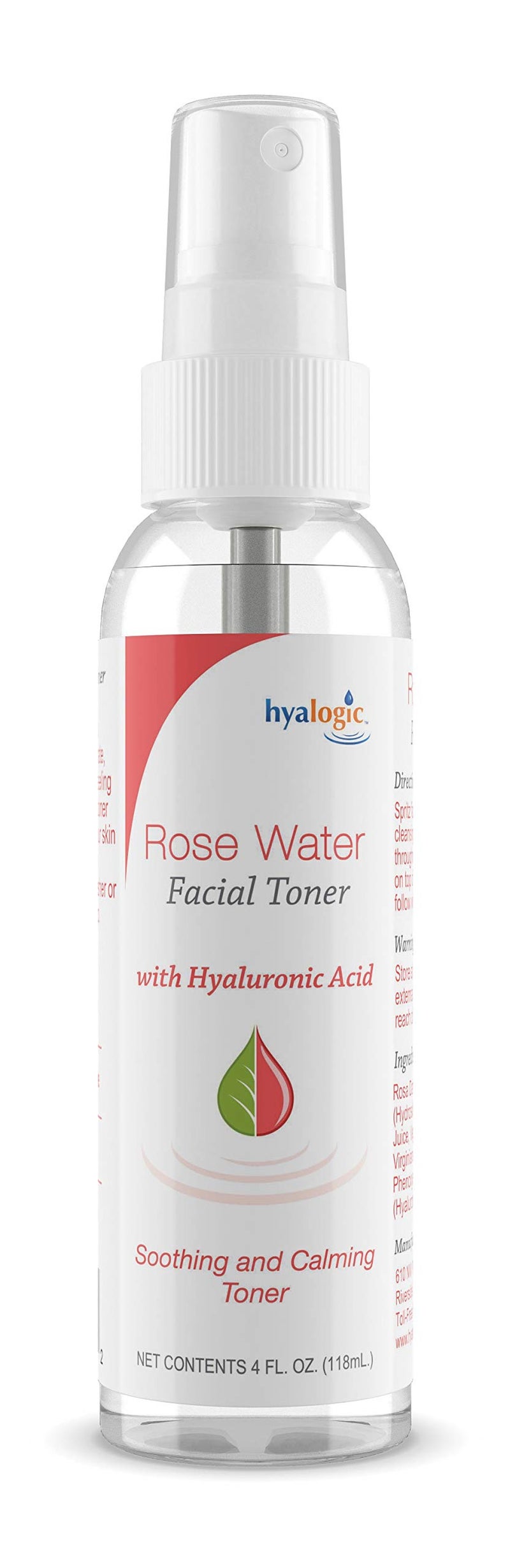 Hyalogic Rose Toner  AlcoholFree Facial Toner with Hyaluronic Acid  Aloe Vera  Amazing Face Astringent for All Skin Types  Facial Toner to Boost Brightness  Softness 4 fl oz