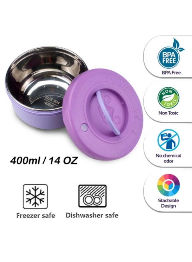 GGEROU Stainless Steel Lunch Box for Adults,Insulated Bento Lunch Box with Tableware & Bag,1600ML 2 Compartt Divided Lunch Containers with Lids - Image 2